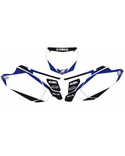 Protège Main Moto BLACKBIRD Fonds de plaque BLACKBIRD Graphic blanc Yamaha YZ450F