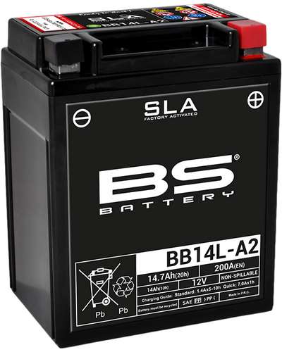 Batterie Moto BS BATTERY BS BB14L-A2-B2/BTX14AHL-SLA