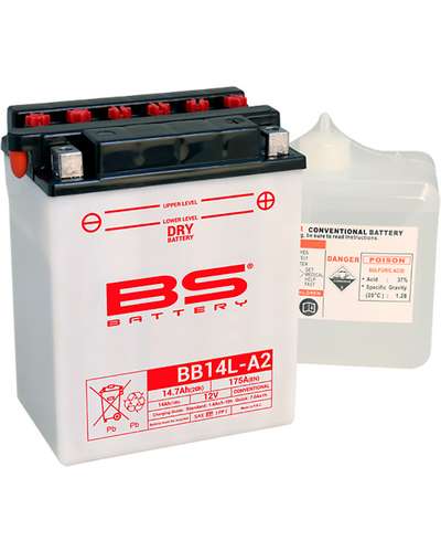 Batterie Moto BS BATTERY BS BB14L-A2 (Pack Acide Inclus)