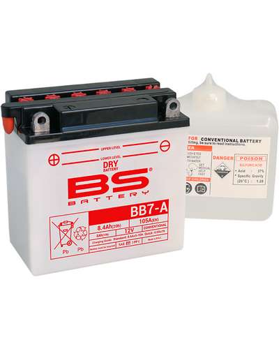 Batterie Moto BS BATTERY BS BB7-A (Pack Acide Inclus)