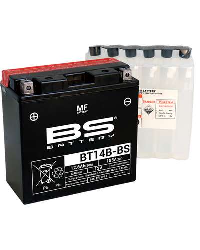 Batterie Moto BS BATTERY BS BT14B-4-BS (Pack Acide Inclus)