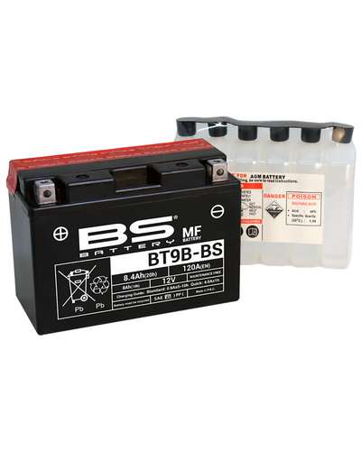 Batterie Moto BS BATTERY BS BT9B-BS (Pack Acide Inclus)