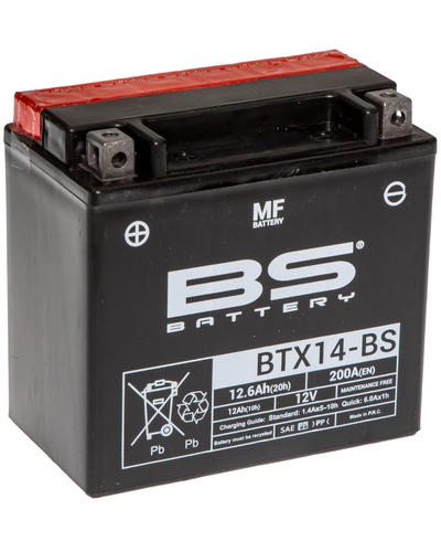 Batterie Moto BS BATTERY BS BTX14-BS (Pack Acide Inclus)