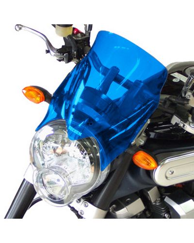 Saute Vent Moto Spécifique BULLSTER 23cm Yamaha 1700 MT01 2005-14 BLEU FLUO