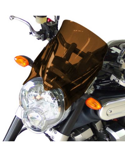 Saute Vent Moto Spécifique BULLSTER 23cm Yamaha 1700 MT01 2005-14 FUMÉ FONCÉ