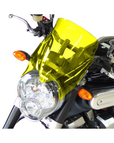 Saute Vent Moto Spécifique BULLSTER 23cm Yamaha 1700 MT01 2005-14 JAUNE FLUO