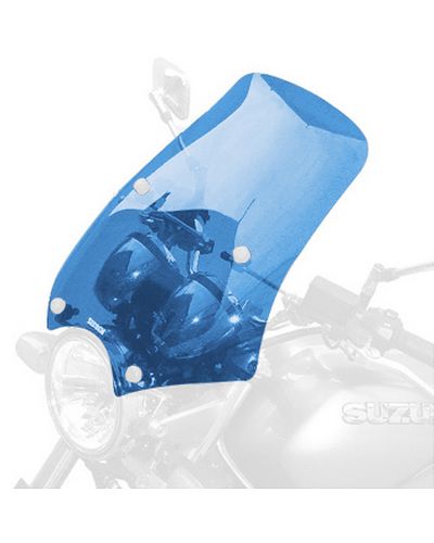 Pare Brise Moto BULLSTER Universel Diablo 48cm BLEU COBALT