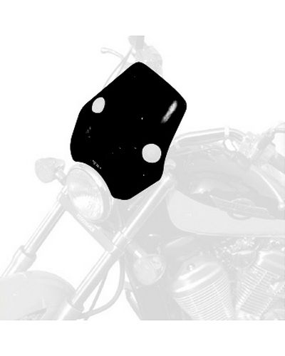 Pare Brise Moto BULLSTER Universel Phantom1 29cm NOIR OPAQUE