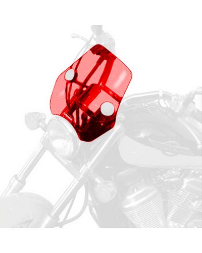 Pare Brise Moto BULLSTER Universel Phantom1 29cm ROUGE FLUO