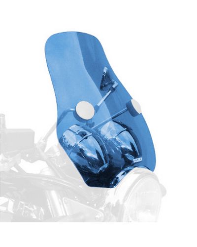 Pare Brise Moto BULLSTER Universel Phantom2 38cm BLEU COBALT