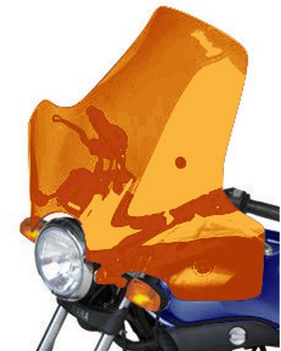 Pare Brise Moto BULLSTER Universel Pullman 55cm x 77cm ORANGE