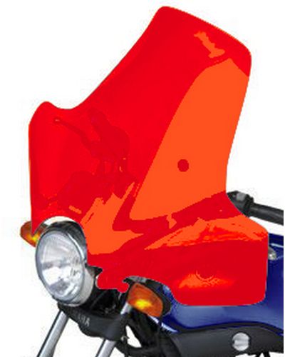 Pare Brise Moto BULLSTER Universel Pullman 55cm x 77cm ROUGE FLUO