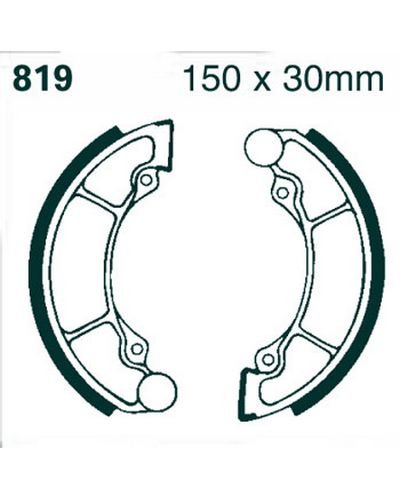 Machoires Frein Moto EBC Jeu de machoires EBC-819