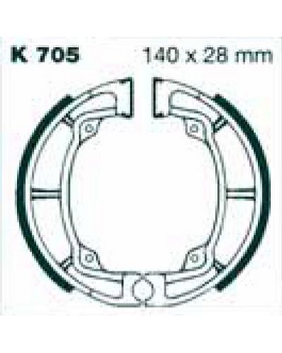 Machoires Frein Moto EBC Jeu de machoires EBC-K705