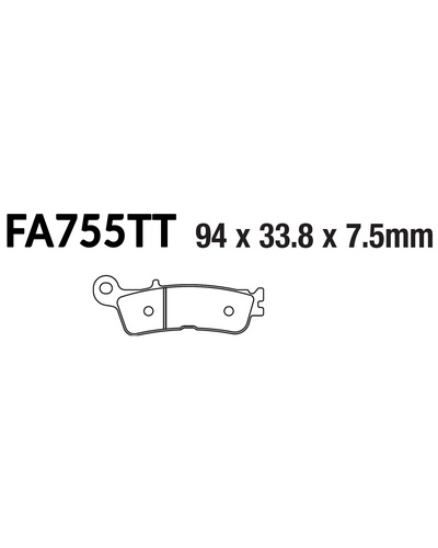 Plaquettes Freins EBC Plaquette EBC-FA755TT