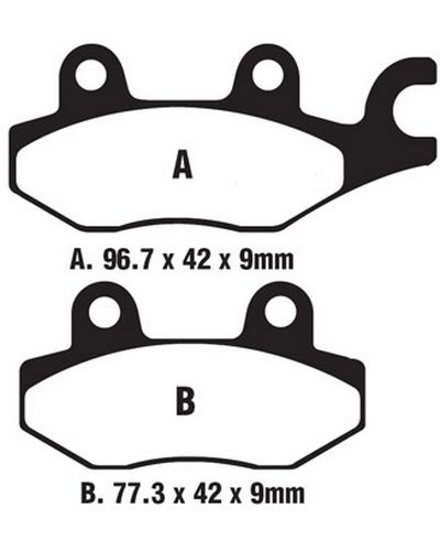 Plaquettes Freins EBC Plaquette EBC-SFA197 Carbon