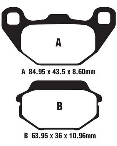 Plaquettes Freins EBC Plaquette EBC-SFA305 Carbon