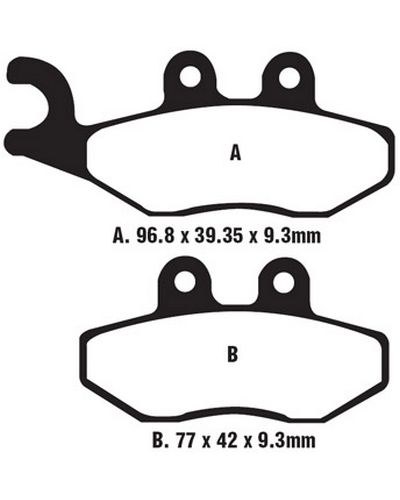 Plaquettes Freins EBC Plaquette EBC-SFA353 Carbon