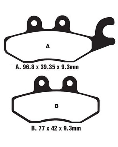 Plaquettes Freins EBC Plaquette EBC-SFA418 Carbon