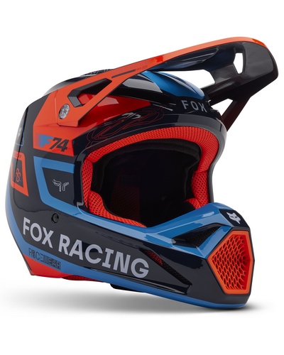 Casque Moto Cross FOX FOX V1 Race Spec bleu-orange