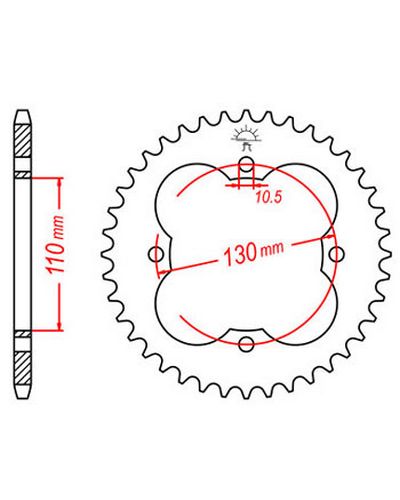 Couronne Moto JT Couronne acier JTR1355.50