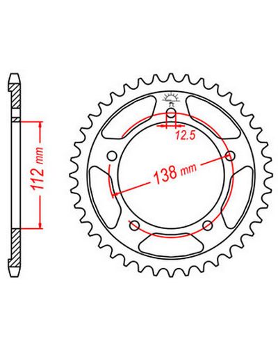 Couronne Moto JT Couronne acier JTR302.39