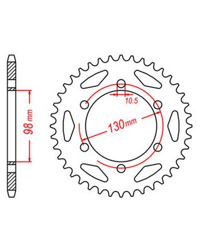 Couronne Moto JT Couronne acier JTR482.47