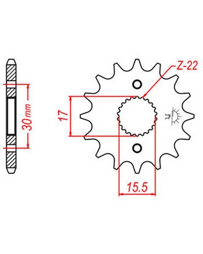 Pignon Moto JT Pignon JTF1256.15