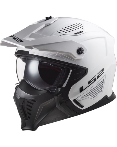 Casque Transformable Moto LS2 Drifter blanc