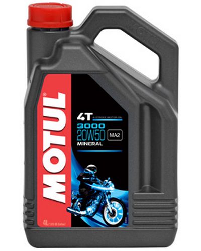 Huile 4 Temps Moto MOTUL 3000 20W50 4T  4 litres