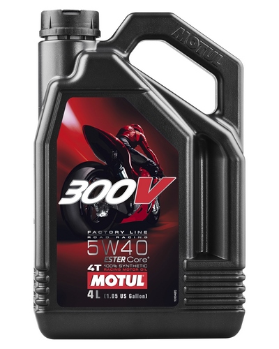 Huile 4 Temps Moto MOTUL 300V FL ROAD RACING 4T 5W40 4 litres