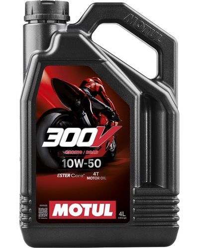 Huile 4 Temps Moto MOTUL 300V Road Racing 10W50 4T  4 litres