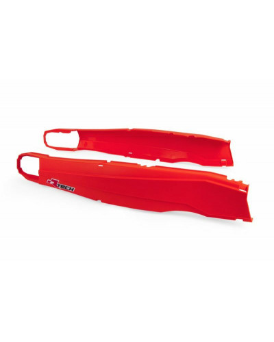 Plastiques Accessoires Moto RACETECH Protection de bras oscillant RACETECH rouge