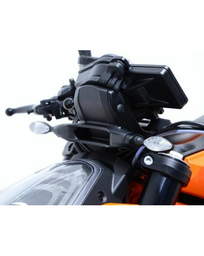 Clignotants Moto RG RACING Adaptateurs de clignotants avant R&G RACING noir KTM 790/1290