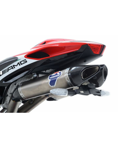 Support Plaque Immatriculation Moto R&G RACING Support de plaque R&  noir MV Agusta F4 - Echappement Termignoni uniquement