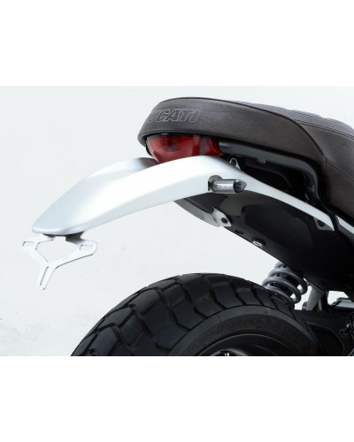 Support Plaque Immatriculation Moto R&G RACING Support de plaque R&G RACING inox brossé Ducati Scrambler classic