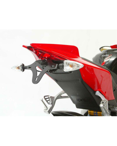 Support Plaque Immatriculation Moto RG RACING Support de plaque R&G RACING noir Aprilia