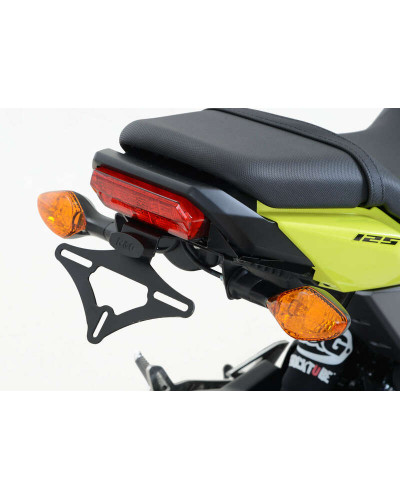 Support Plaque Immatriculation Moto R&G RACING Support de plaque R&G RACING noir compatible clignotants origine Honda MSX125