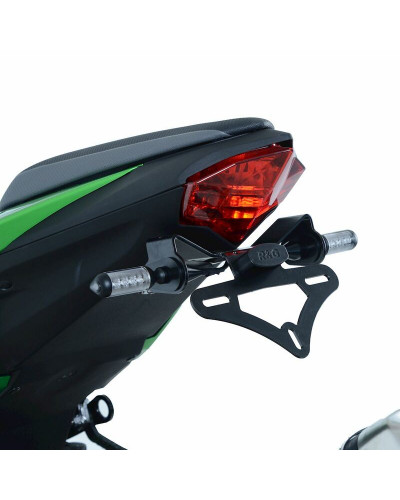 Support Plaque Immatriculation Moto RG RACING Support de plaque R&G RACING noir Kawasaki Z125