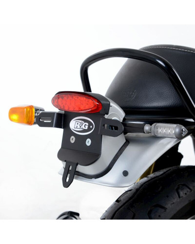 Support Plaque Immatriculation Moto R&G RACING Support de plaque R&G RACING noir Royal Enfield