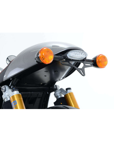 Support Plaque Immatriculation Moto R&G RACING Support de plaque R&G RACING noir Triumph Thruxton/Thruxton R