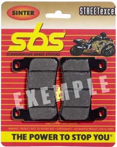 Plaquettes Freins SBS Plaquettes de frein moto SBS 654HS Streetexcel métal sintérisé