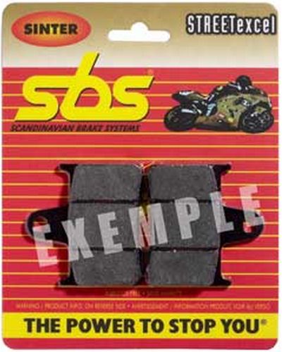Plaquettes Freins SBS Plaquettes de frein moto SBS 654LS Streetexcel métal sintérisé