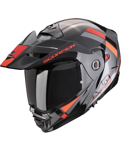 Casque Modulable Moto SCORPION EXO ADX-2 Galane gris-rouge