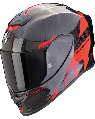 Casque Intégral Moto SCORPION EXO EXO-R1 evo Carbon air Rally noir-rouge