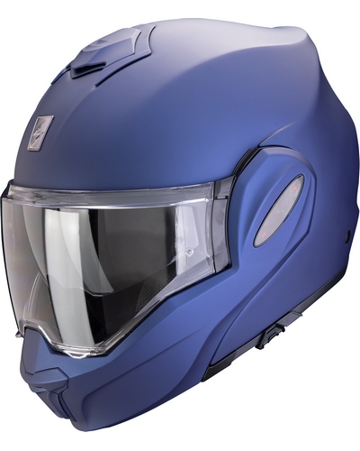 Casque Modulable Moto SCORPION EXO Exo-Tech Evo Pro Solid bleu mat