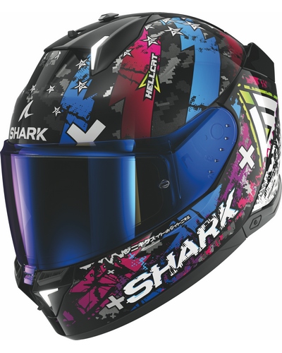 Casque Intégral Moto SHARK Skwal i3 LED Hellcat multicolore