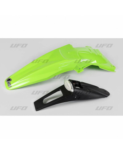 Garde Boue Moto UFO Garde-boue arrière + feu UFO vert KX Kawasaki KLX450R