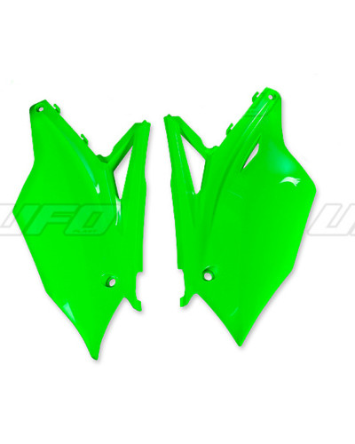 Plaque Course Moto UFO Plaques latérales UFO vert fluo Kawasaki KX450F