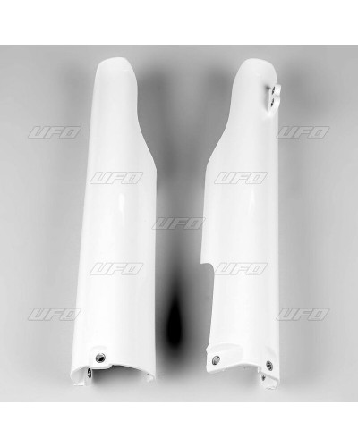 Protège Fourche Moto UFO Protections de fourche UFO blanc Yamaha